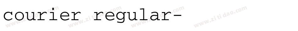 courier regular字体转换